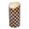 Courtly Check Flicker 8" Pillar Candle by MacKenzie-Childs
