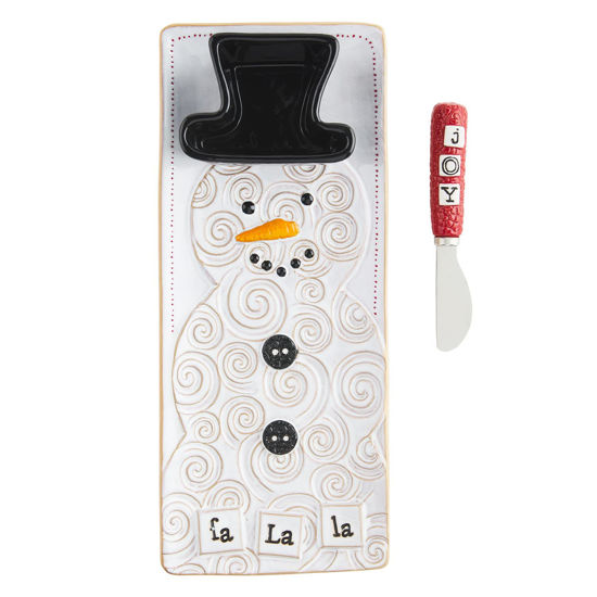 Snowman Dip and Tray Set by Mudpie