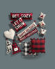 Get Cozy Snow Check Pillow by Mudpie