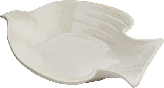 White Dove Stoneware Bowl by Mudpie