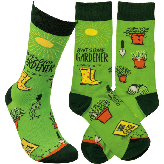 Awesome Gardener Socks by Primitives by Kathy