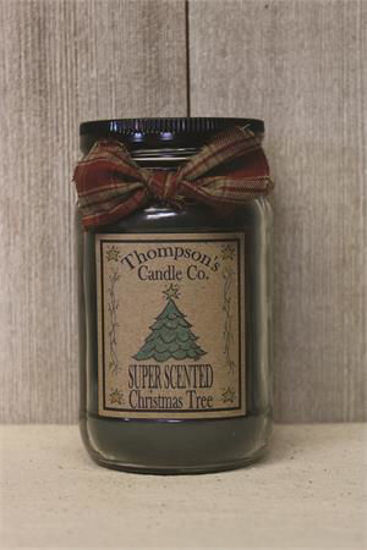 Christmas Tree Small Mason Jar Candle by Thompson's Candles Co