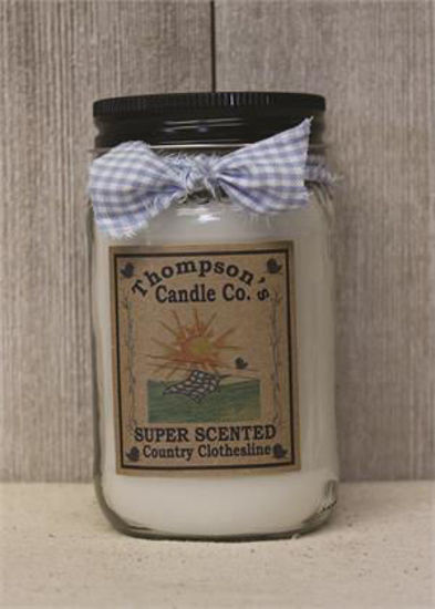 Country Clothesline Small Mason Jar Candle by Thompson's Candles Co