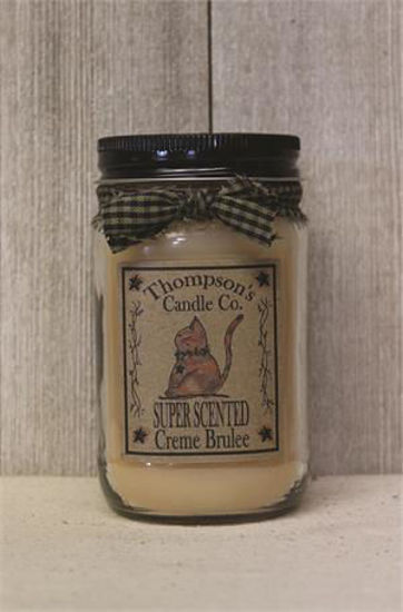 Creme Brulee Small Mason Jar Candle by Thompson's Candles Co