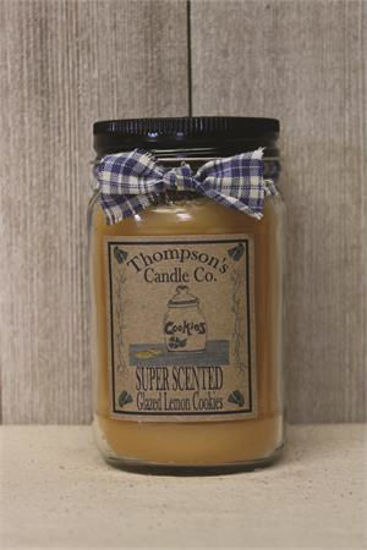 Glazed Lemon Cookies Small Mason Jar Candle by Thompson's Candles Co