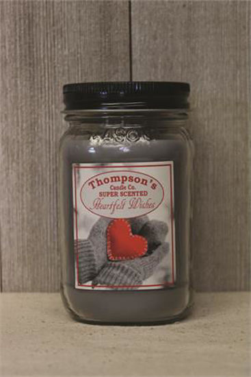 Heartfelt Wishes Small Mason Jar Candle by Thompson's Candles Co