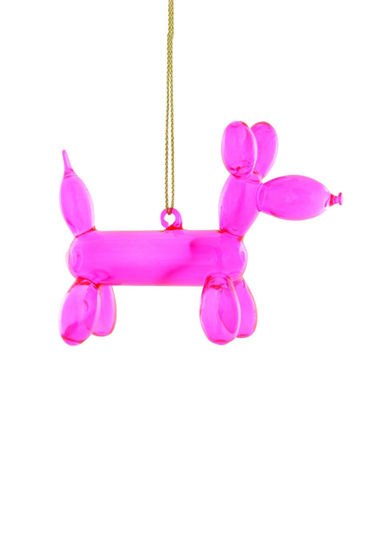 Pink Balloon Pup Ornament by Cody Foster