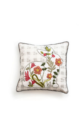 Blooming Bunny Pillow by MacKenzie-Childs