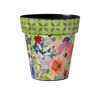 Floral Watercolor Green 15" Art Planter by Studio M