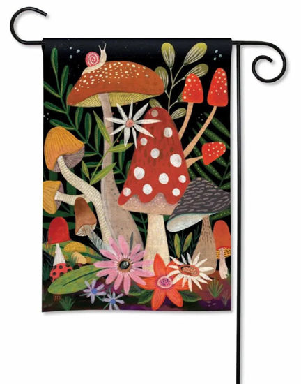 Mushroom Garden Garden Flag by Studio M