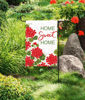 Red Geraniums Garden Flag by Studio M