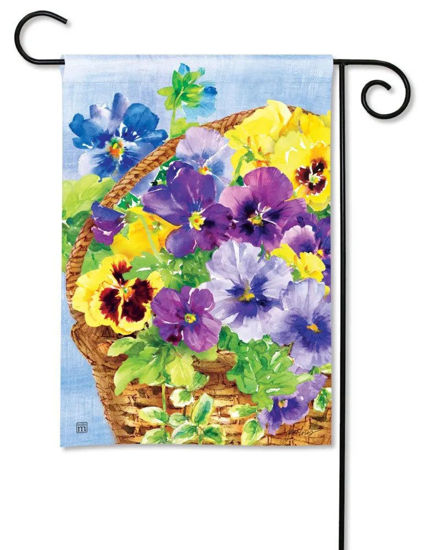 Pansy Blooms Garden Flag by Studio M