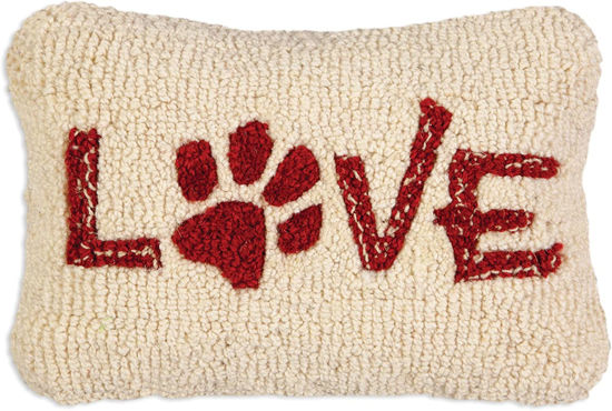 Love Paws Hooked Pillow by Chandler 4 Corners