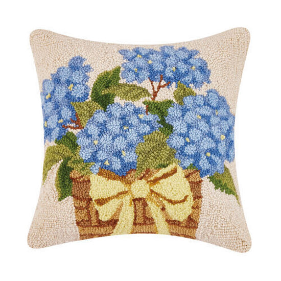 Blue Hydrangea Floral Basket by Peking Handicraft
