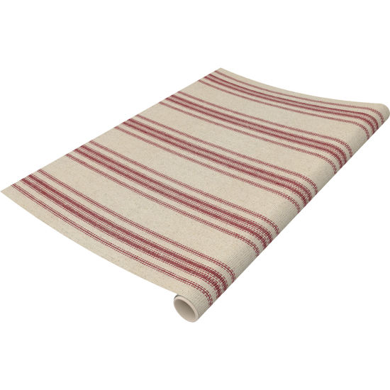 Red Stripe Paper Table Runner by Primitives by Kathy