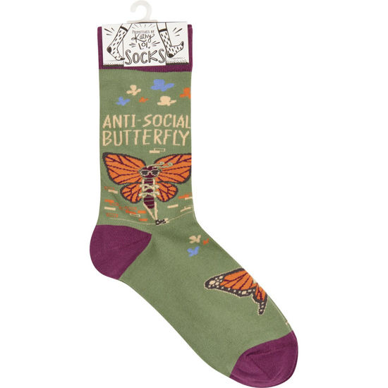 Anti-Social Butterfly Socks by Primitives by Kathy