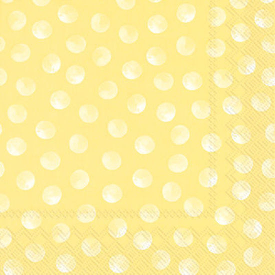 Piggy Dots Cocktail Napkin Yellow by Boston International