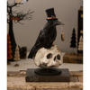 Midnight Crow On Skull by Bethany Lowe Designs