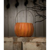Happy Candy Corn Pumpkin Bucket Paper Mache Petite by Bethany Lowe Designs