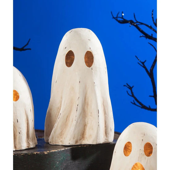 Tall Ghost Luminary Medium Paper Mache by Bethany Lowe Designs