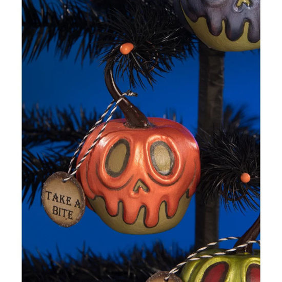 Green Apple with Orange Poison Ornament Mini by Bethany Lowe Designs