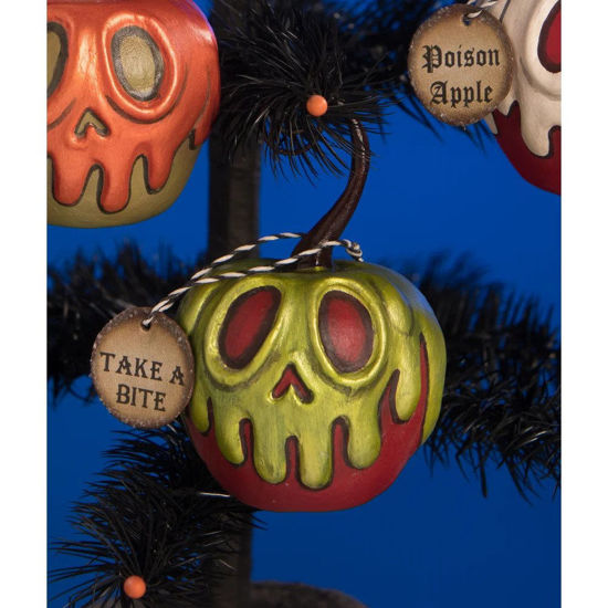 Red Apple With Green Poison Ornament Mini by Bethany Lowe Designs