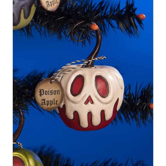 Red Apple with White Poison Ornament Mini by Bethany Lowe Designs