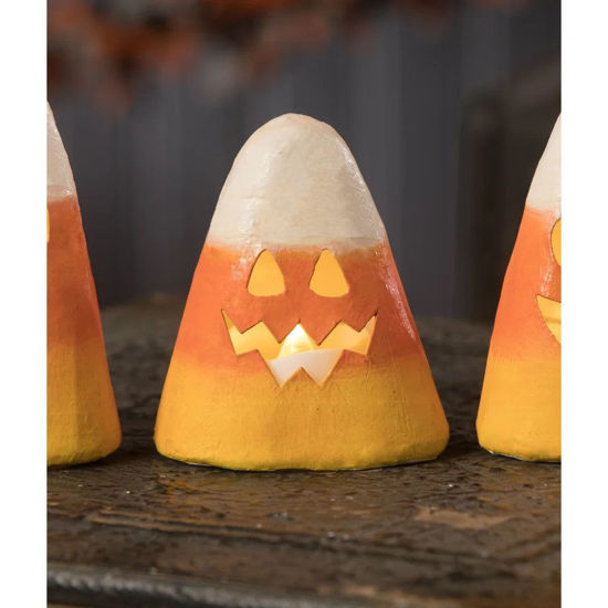 Scary Candy Corn Small Luminary by Bethany Lowe Designs