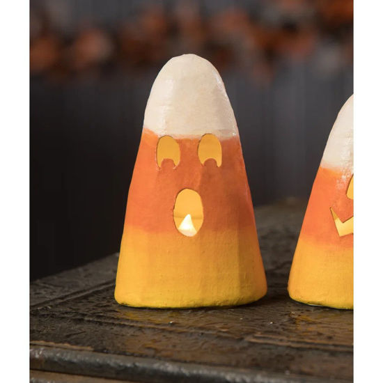 Surprised Candy Corn Small Luminary by Bethany Lowe Designs