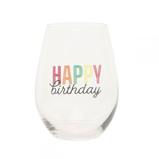 Happy Birthday Wine Glass by Totalee Gift