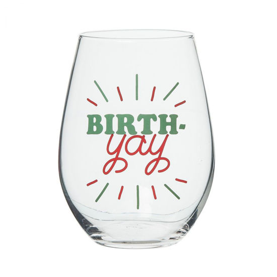 Birth-YAY! Wine Glass by Totalee Gift