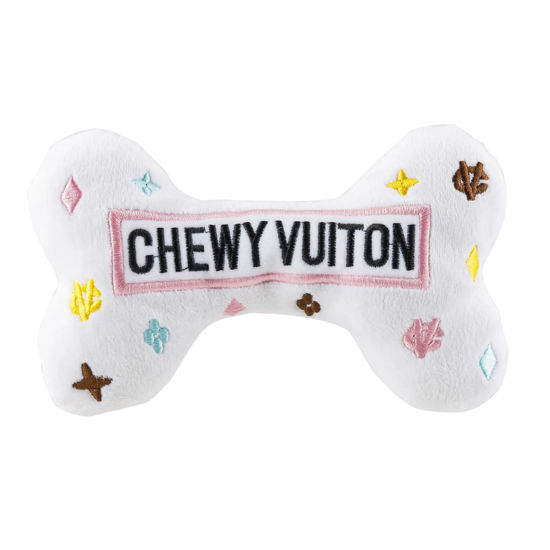 White Chewy Vuiton Bone, Large by Haute Diggity Dog
