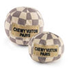 Checker Chewy Vuiton Ball, Small by Haute Diggity Dog