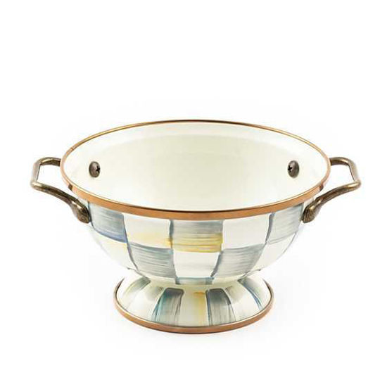 Sterling Check Enamel Simply Anything Bowl by MacKenzie-Childs