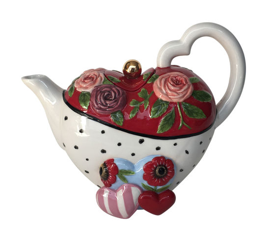 Valentines Day Rose Teapot by Blue Sky Clayworks