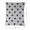 Cotton Knit Cream Baby Blanket with Bees by Creative Co-op
