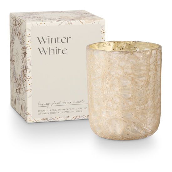 Winter White Boxed Crackle Glass Candle Small by Illume