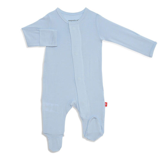 Baby Blue Modal Magnetic Footie by Magnetic Me