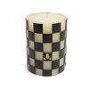 Check Pillar Candle - 4" - Black by MacKenzie-Childs
