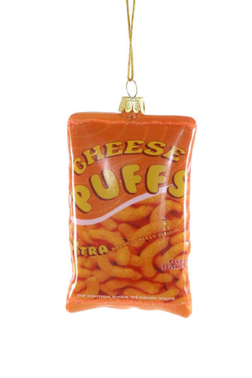 Cheese Puffs Bag Ornament by Cody Foster