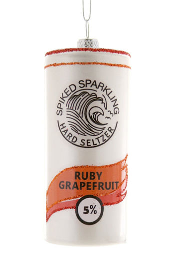 Ruby Grapefruit Spiked Seltzer Ornament by Cody Foster
