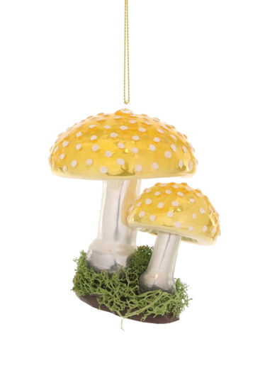 Yellow Amanita Small Ornament by Cody Foster