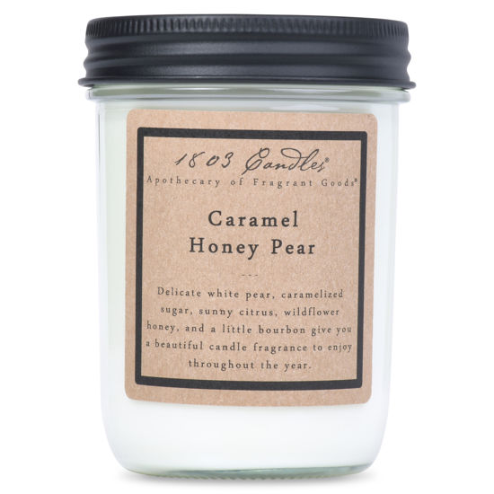 Caramel Honey Pear Jar by 1803 Candles