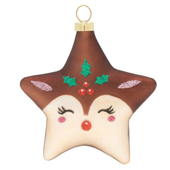Sweet Reindeer Star Ornament by Kat + Annie