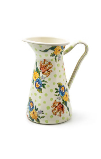 Wildflowers Enamel Large Practical Pitcher - Green by MacKenzie-Childs