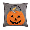 Pumpkin Felt Halloween Pillow by Mudpie