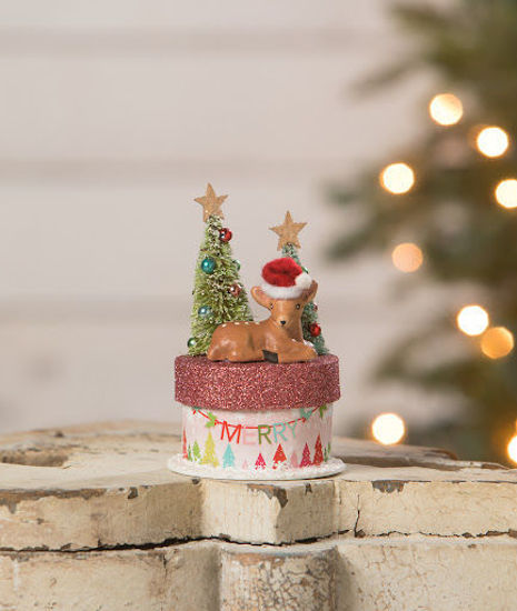 Merry Brights Deer on Box by Bethany Lowe