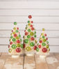 Retro Christmas Polka Dot Bottle Brush Trees Set by Bethany Lowe