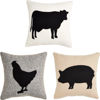 Rooster Felted Farm Pillow by Mudpie