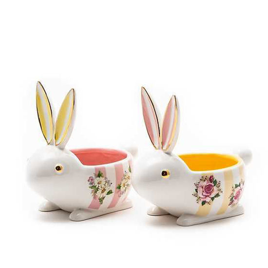 Wildflowers Bunny Dishes - Set of 2 by MacKenzie-Childs